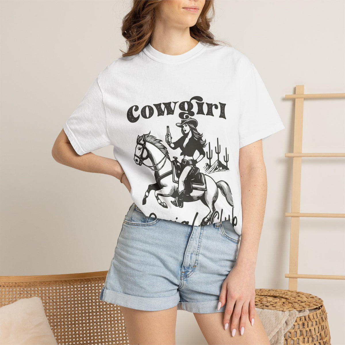 Cowgirl Social Club T‑Shirt — Retro Western Horseback Graphic Tee