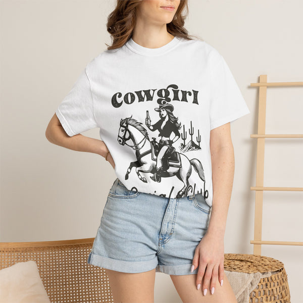 Cowgirl Social Club T‑Shirt — Retro Western Horseback Graphic Tee