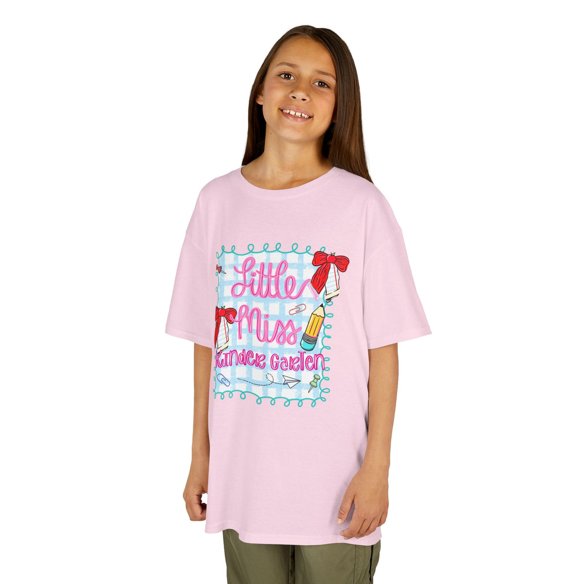 Kids T-Shirt — "Little Miss Kinder Garden" Cute Back-to-School Graphic Tee