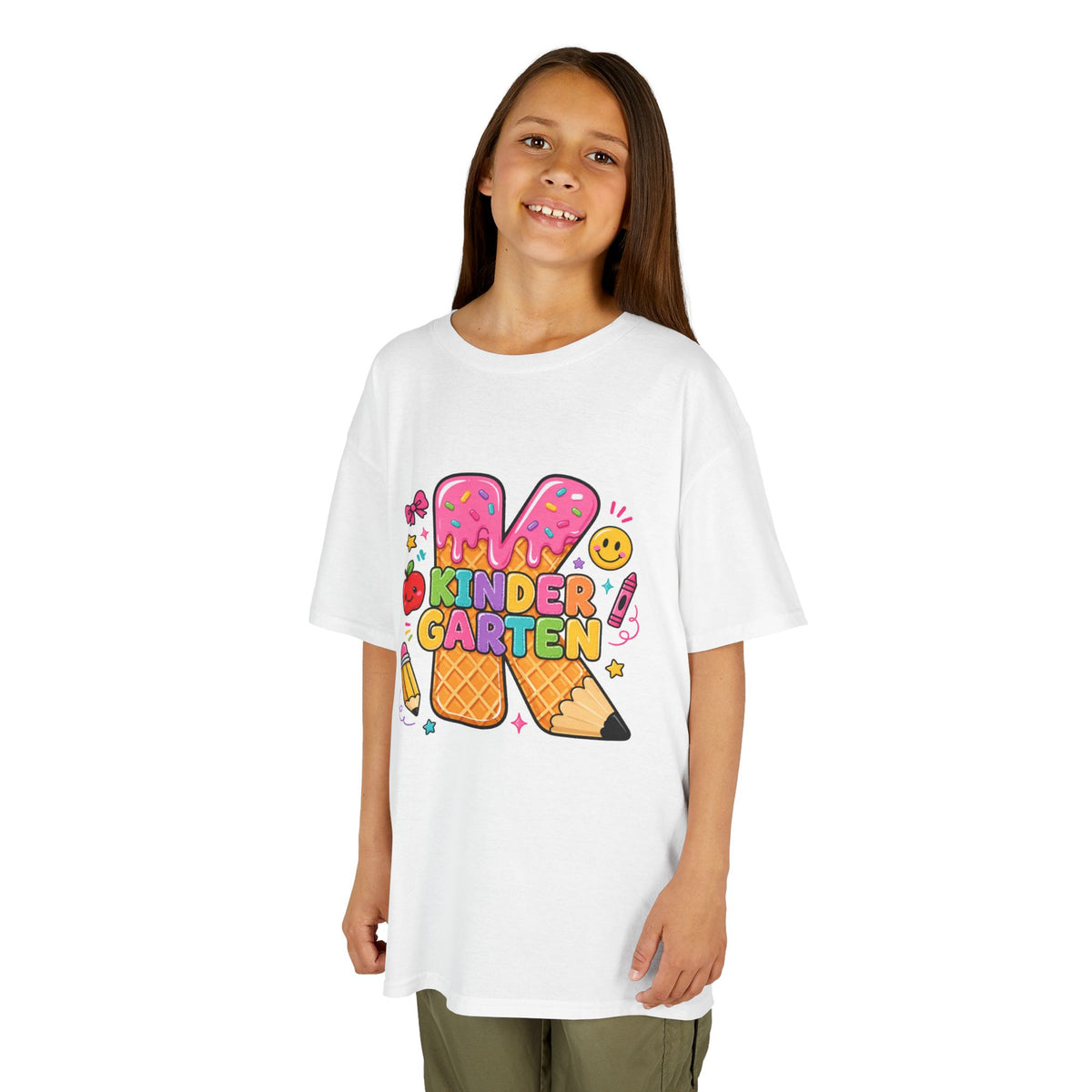 Kindergarten Kids T‑Shirt — Cute School Icons Back‑to‑School Tee