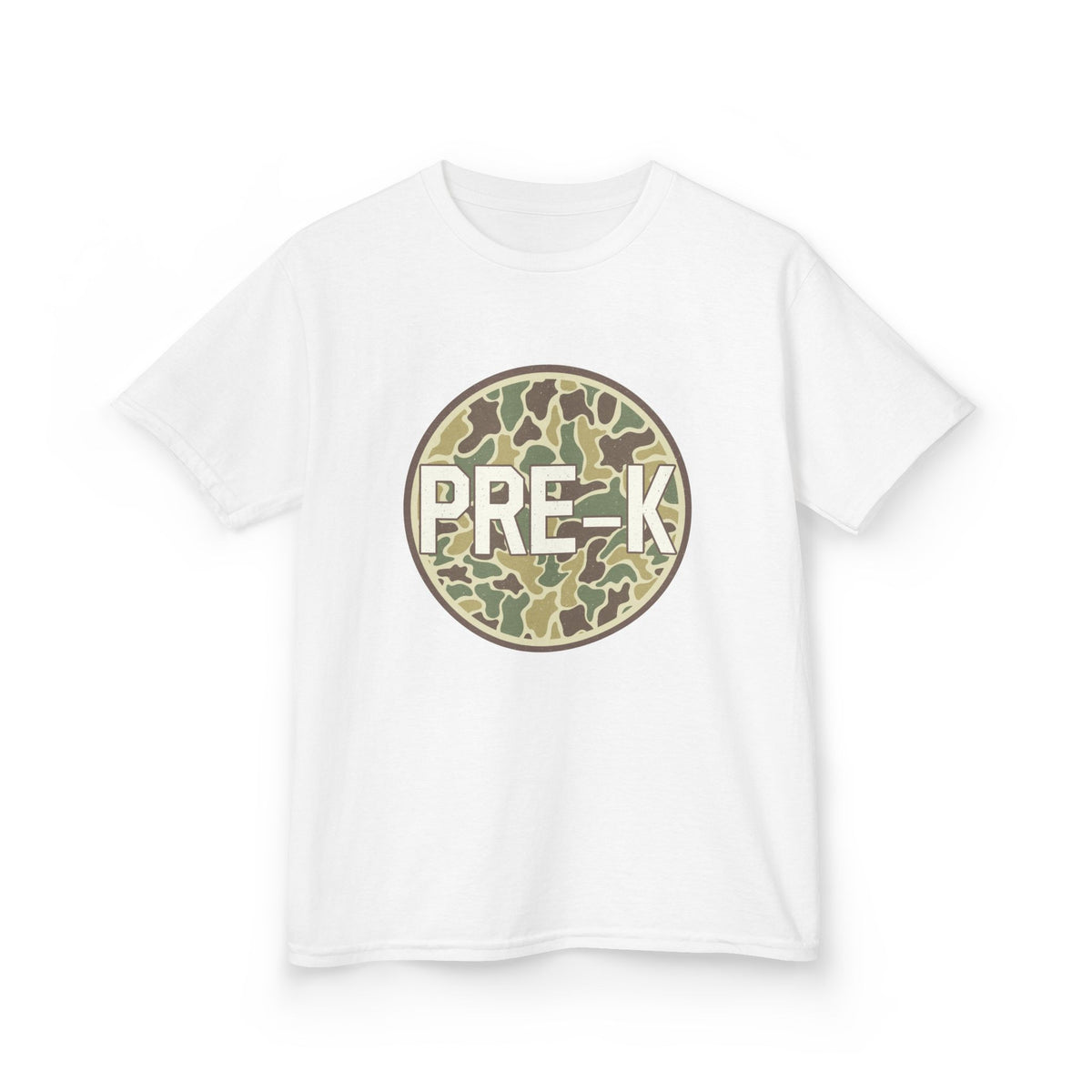 Kids Pre-K Camo T‑Shirt — Preschool Graduation & First Day Outfit