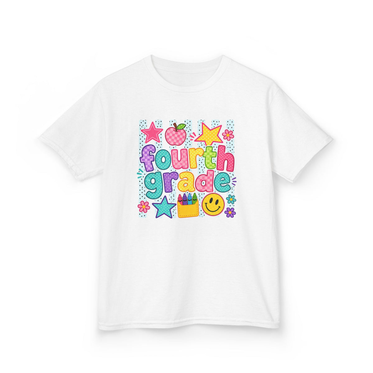 Fourth Grade Kids T‑Shirt — Colorful Back-to-School Design