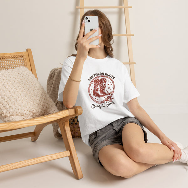 Southern Roots Cowgirl Boots T-Shirt