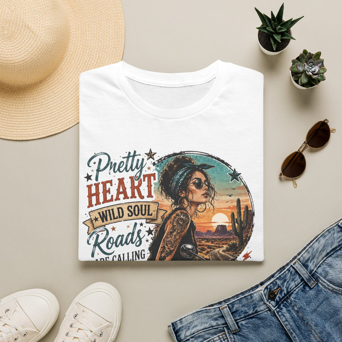 Pretty Heart Wild Soul T-Shirt — Roads Are Calling Graphic Tee
