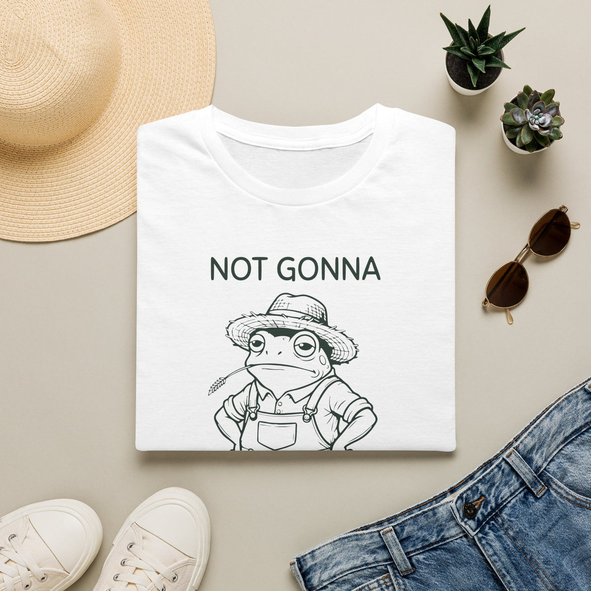 T-Shirt — "Not Gonna Hold My Horses" Frog Graphic Tee