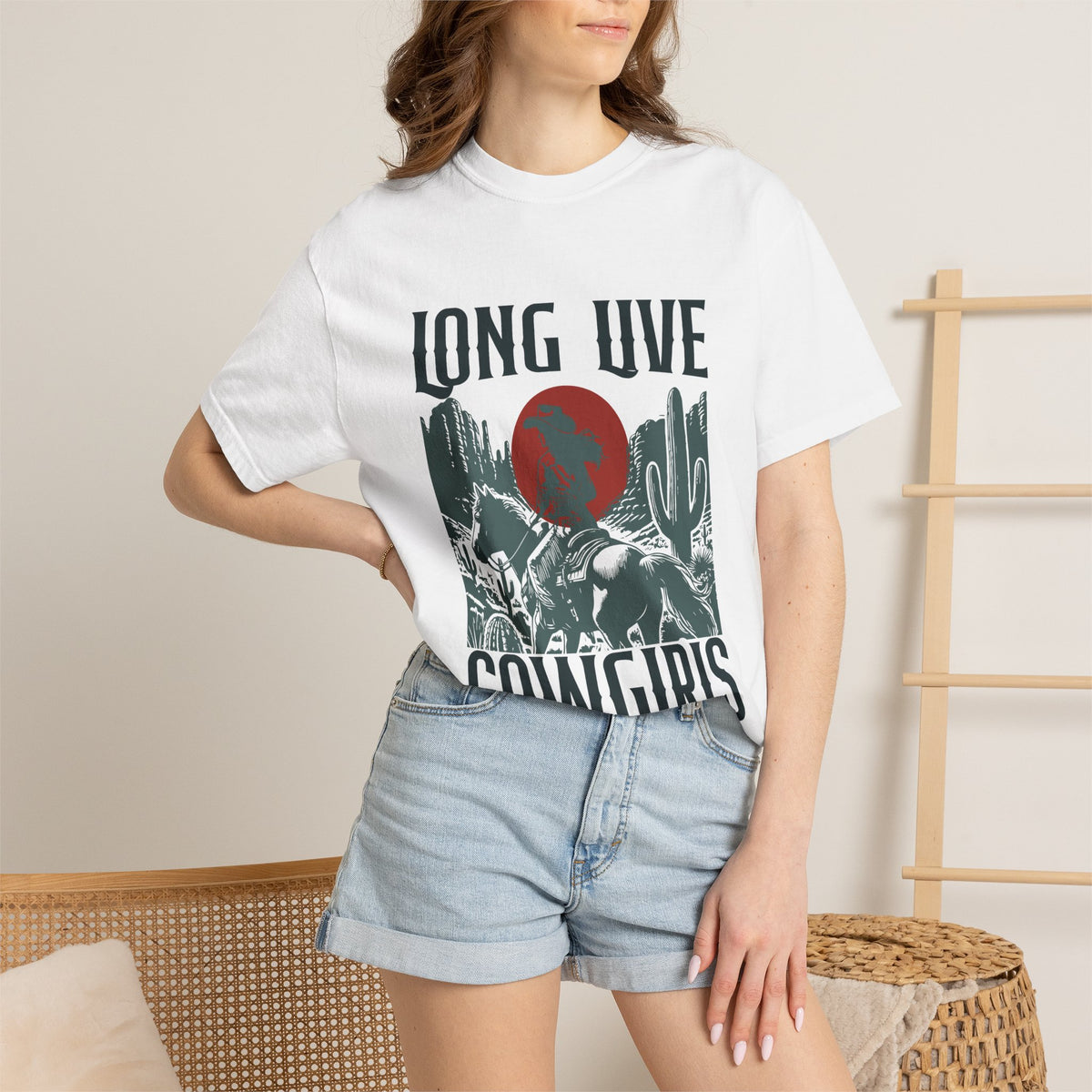 Long Live Cowgirls Graphic T-Shirt — Western Rodeo Desert Sunset Tee