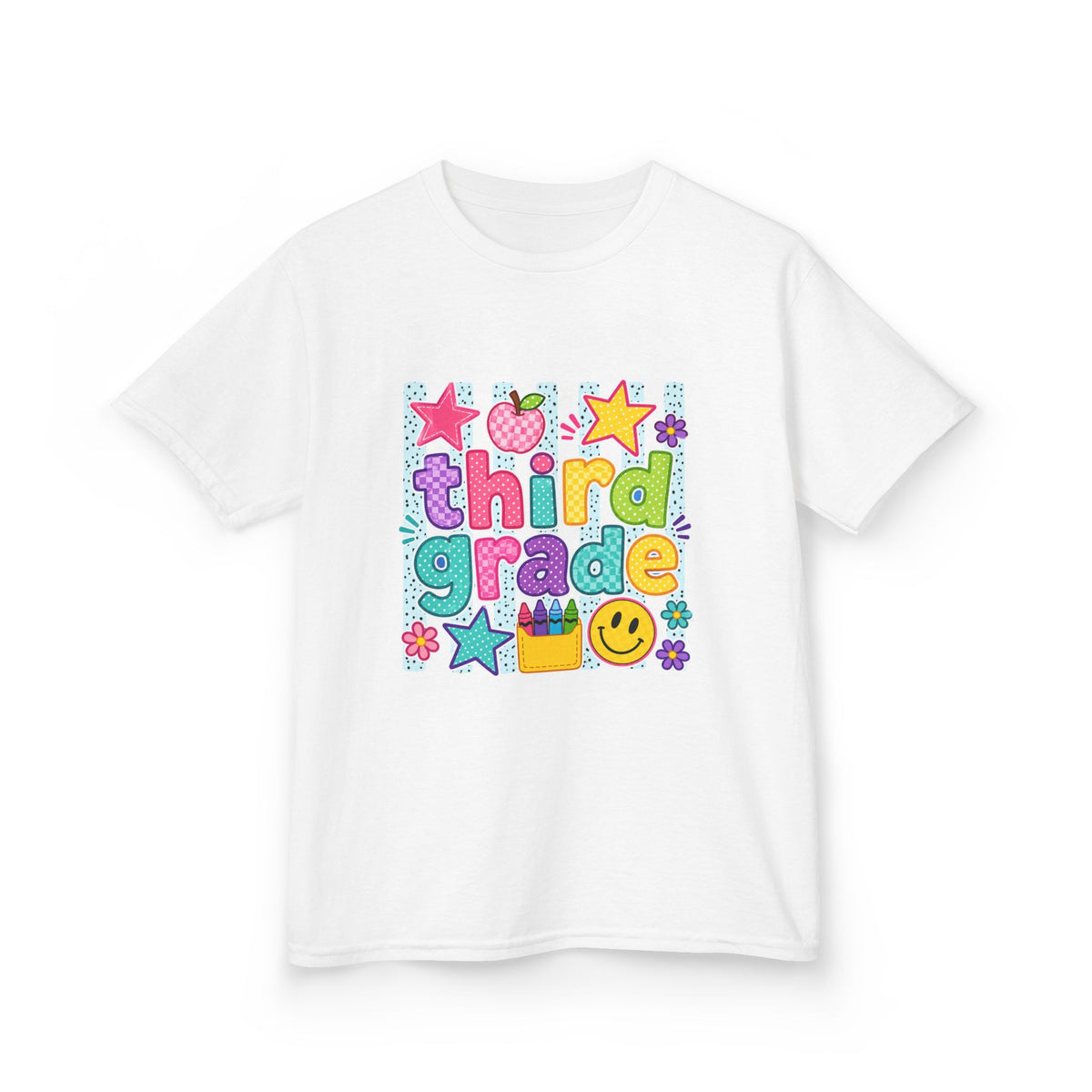 Third Grade Kids T-Shirt — Colorful Back-to-School Tee for Girls & Boys