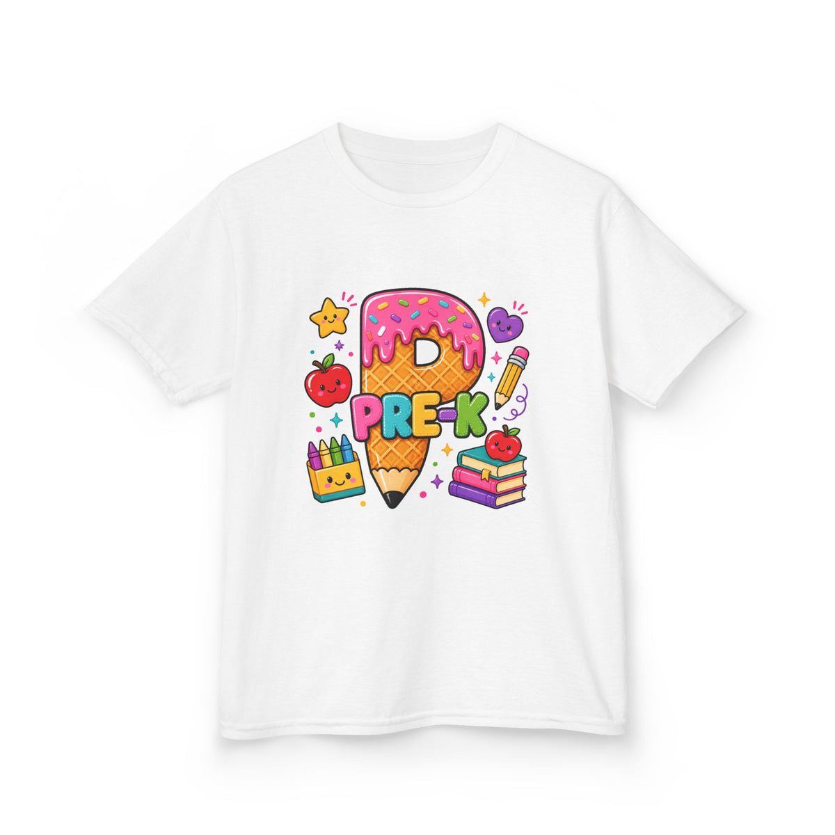 Pre-K Kids T‑Shirt — Cute Donut Pencil Preschool Shirt