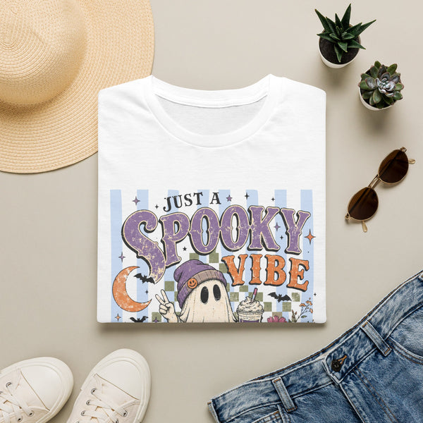 Just a Spooky Vibe T-Shirt — Cute Halloween Ghost Graphic Tee