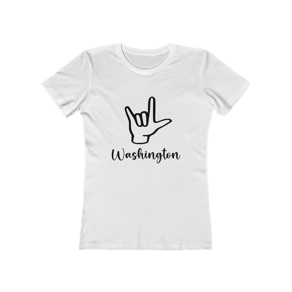 Washington ASL Love Tee — Women's Boyfriend Fit T-Shirt