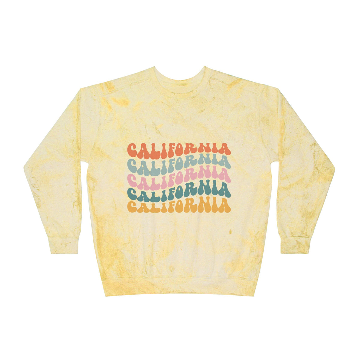 California Retro Tie-Dye Crewneck Sweatshirt