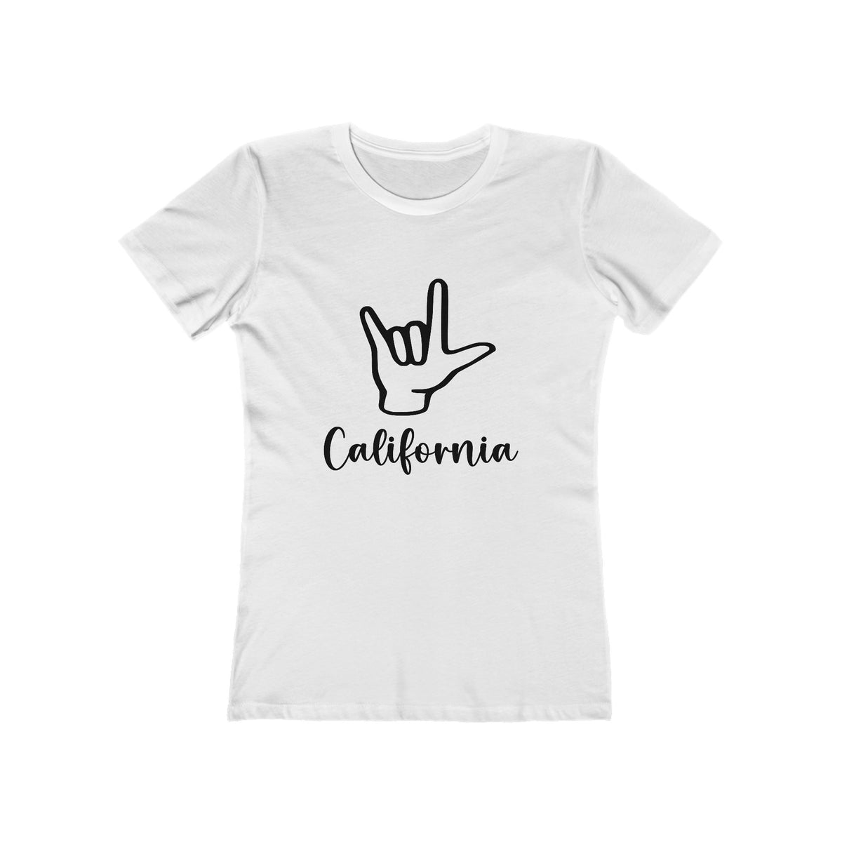California Love Hand Sign T-Shirt — Women's Boyfriend Tee